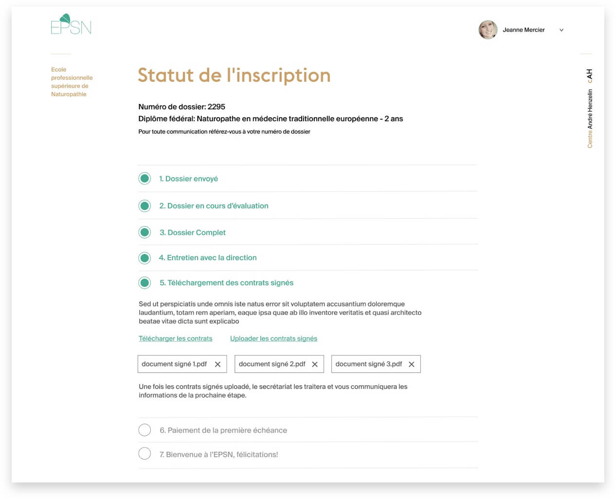 Suivi des formations visées