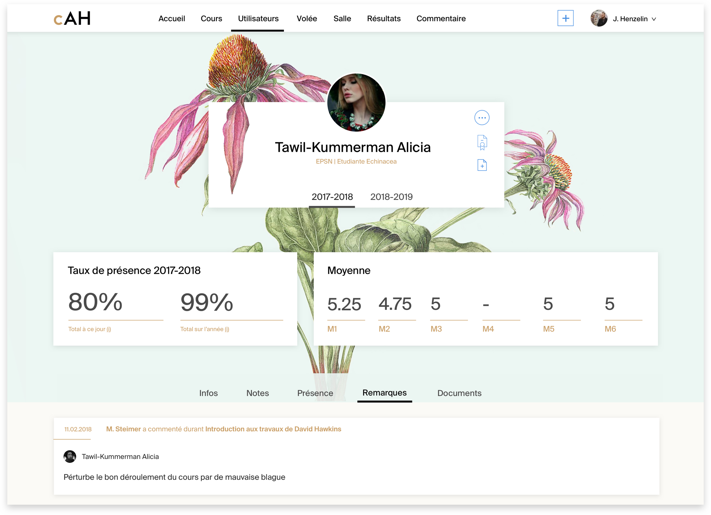 Profil étudiant